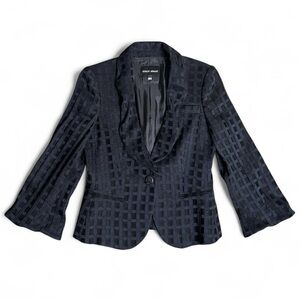 Giorgio Armani Spring 2007 Navy & Black Plaid Blazer